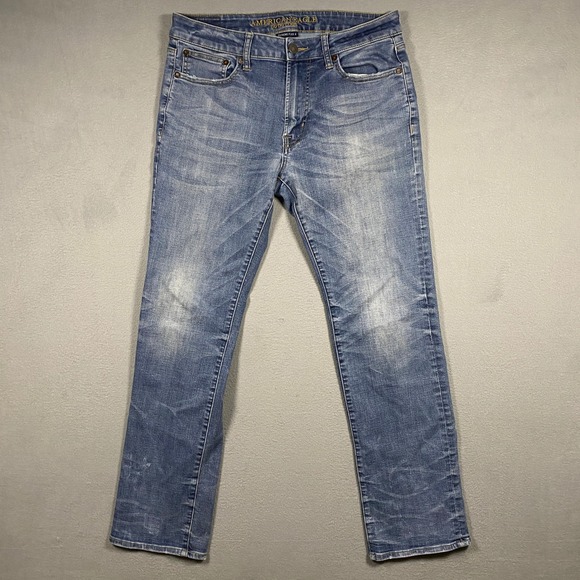 American Eagle Outfitters Other - American Eagle Original Straight Jeans Mens 33x32 Blue Extreme Flex 4 Stretch